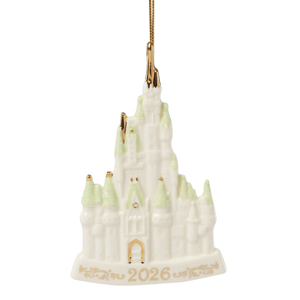 Lenox 2026 Dated Disney Keepsake Ornament Annual Holiday Collectible Gift with Gold Accents Licensed Ivory 2026 Cinderella's Castle Ornament 898569