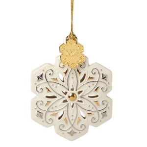 Lenox 2026 Lenox Snowflake Ivory Porcelain Keepsake Ornament Heirloom Collectible Holiday Decor 898574