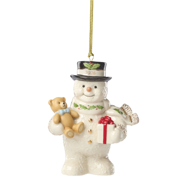 Lenox 2026 Dated Snowman Teddy Bear Christmas Tree Ornament Collectible Holiday Keepsake 898577