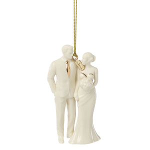 Lenox 2026 Lenox Porcelain Bride and Groom Keepsake Ornament Newlywed Holiday Memento 898582