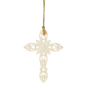 Lenox 2026 Porcelain Cross Ornament Sculpted Swirl Keepsake with Gold Charm Holiday Accent 898587