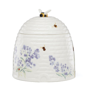 Lenox Butterfly Meadow Porcelain Candy Dish Floral Hand-painted Accent for Home and Kitchen Decor Beehive Candy Jar 898632