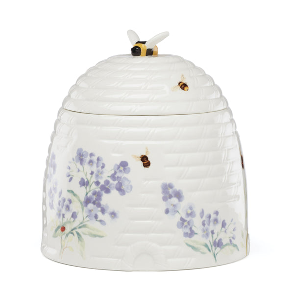 Lenox Butterfly Meadow Porcelain Candy Dish Floral Hand-painted Accent for Home and Kitchen Decor Beehive Candy Jar 898632