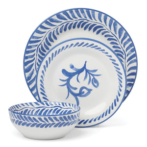 Lenox Solear Oneida Stoneware Dinnerware Set Artisan Brushstroke Motifs for Everyday Dining Service Blue 898735