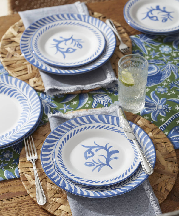 Lenox Solear Oneida Stoneware Dinnerware Set Artisan Brushstroke Motifs for Everyday Dining Service Blue 898735