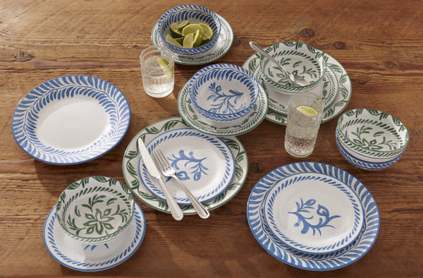 Lenox Solear Oneida Stoneware Dinnerware Set Artisan Brushstroke Motifs for Everyday Dining Service Blue 898735