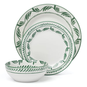 Lenox Solear Oneida Stoneware Dinnerware Set Artisan Brushstroke Motifs for Everyday Dining Service Green 898737