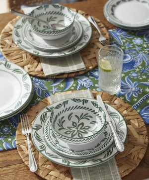 Lenox Solear Oneida Stoneware Dinnerware Set Artisan Brushstroke Motifs for Everyday Dining Service Green 898737