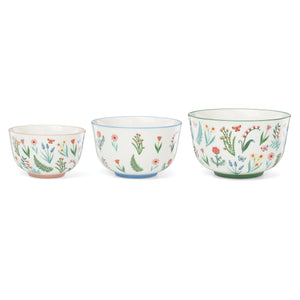 Lenox First Blooms Porcelain Nesting Bowl Set Floral Butterfly Spring Kitchen Decor 898742