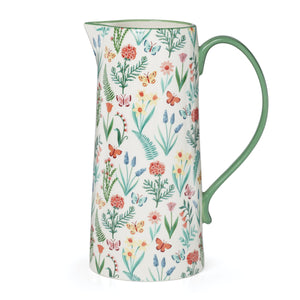 Lenox First Blooms Oneida Porcelain Pitcher with Hand-painted Floral and Butterfly Spring Art 898743