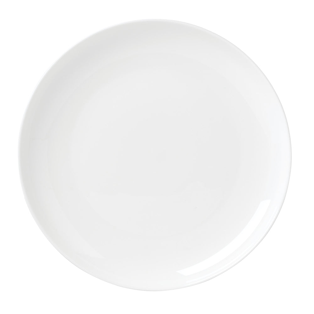 Lenox Studio 1414 Bone China Coupe Dinnerware Set Rimless Profile Bright White Gloss Modern Table 12-Piece 898745
