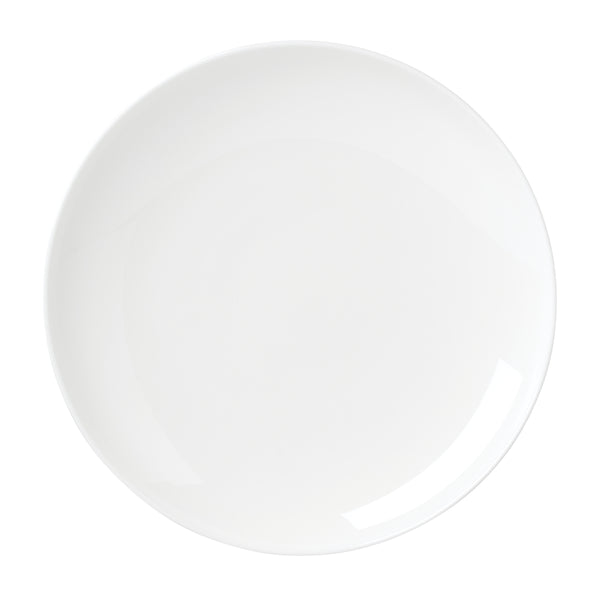 Lenox Studio 1414 Bone China Coupe Dinnerware Set Rimless Profile Bright White Gloss Modern Table 12-Piece 898745