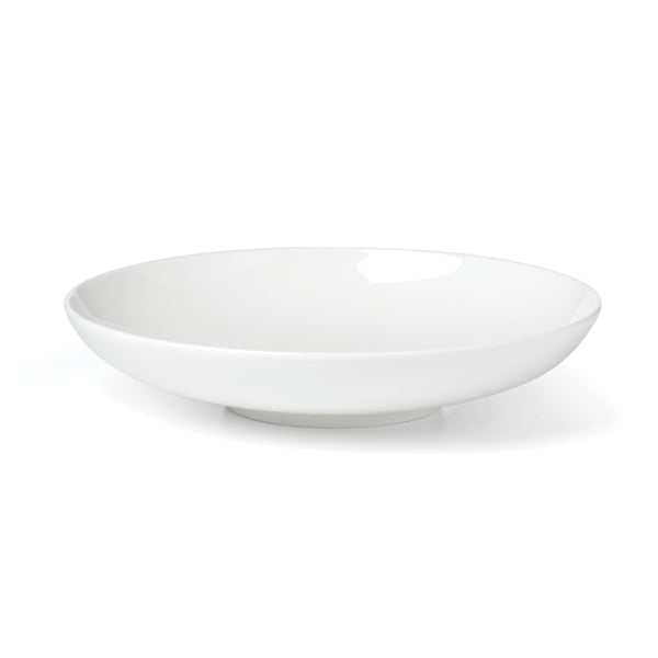 Lenox Studio 1414 Bone China Coupe Dinnerware Set Rimless Profile Bright White Gloss Modern Table 12-Piece 898745