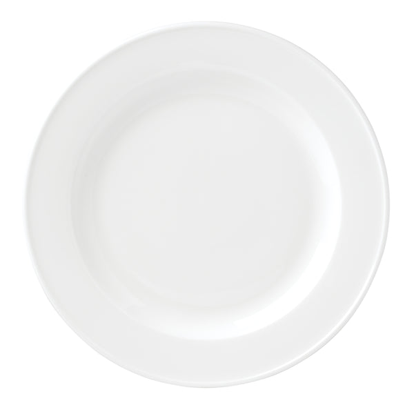 Lenox Studio 1414 Bone China Rimmed Dinnerware Set Service for Four with Glossy White Finish 12-Piece 898751