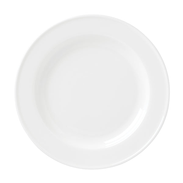 Lenox Studio 1414 Bone China Rimmed Dinnerware Set Service for Four with Glossy White Finish 12-Piece 898751