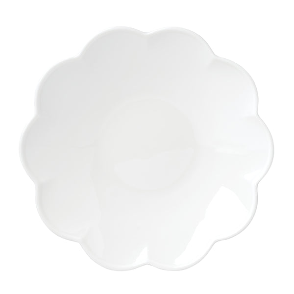 Lenox Studio 1414 Bone China Dinnerware Set Scalloped Edge Elegant Gloss Finish for Everyday Dining Curve 12-Piece 898753