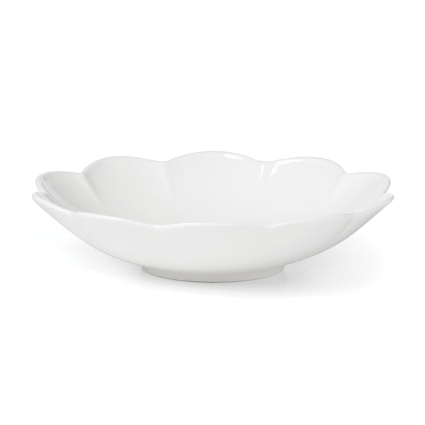 Lenox Studio 1414 Bone China Dinnerware Set Scalloped Edge Elegant Gloss Finish for Everyday Dining Curve 12-Piece 898753