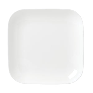 Lenox Studio 1414 Bone China Dinnerware Set Glossy White Modern Plates and Bowls for Elegant Dining Curve 12-Piece 898755