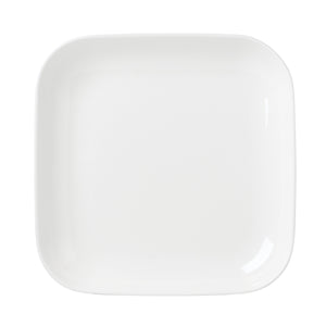 Lenox Studio 1414 Bone China Dinnerware Set Glossy White Modern Plates and Bowls for Elegant Dining Curve 12-Piece 898755