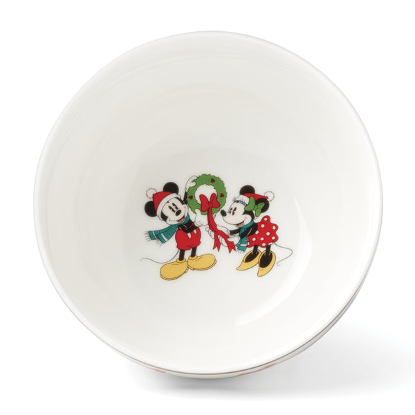 Lenox Disney Mickey and Minnie Holiday Porcelain Dessert Plates Festive 12 Piece Set 898776
