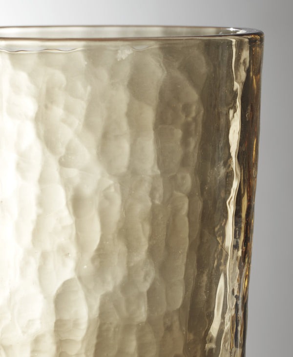 Lenox Homespun Amber Mouth-blown Artisan Tall Drinking Glasses Set of 4 Organic Form 898786