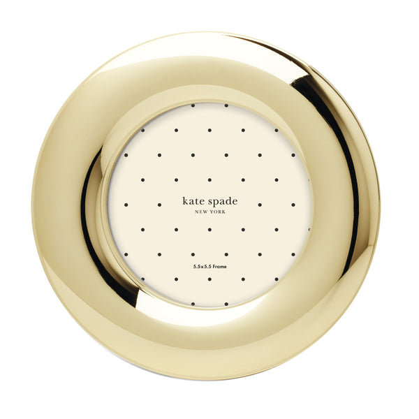 Lenox Picture This Kate Spade Puffed Frame Polished Metal Alloy Sculptural Glam Accent Shelf or Wall Gold 898867