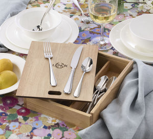 Lenox Studio 1414 Mirror Polished 18/10 Stainless Flatware Set 24 Piece with Caddy 898888