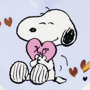 Lenox Snoopy Peanuts Heart Shaped Porcelain Dessert Plates with Gold Accent Set of 4 898892