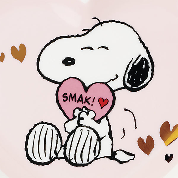 Lenox Snoopy Peanuts Heart Shaped Porcelain Dessert Plates with Gold Accent Set of 4 898892