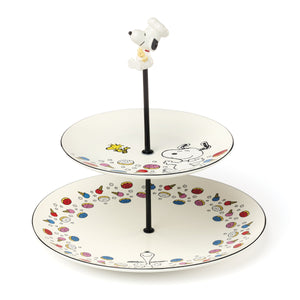 Lenox Chef Snoopy Peanuts Two Tier Porcelain Server Whimsical Kitchen Entertaining Piece 898926