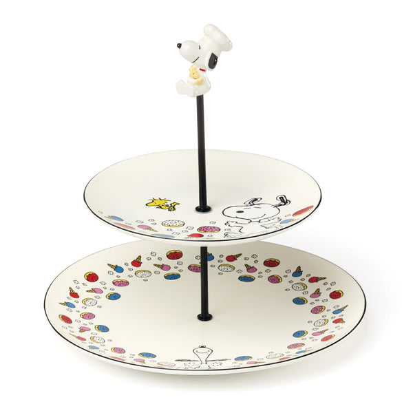 Lenox Chef Snoopy Peanuts Two Tier Porcelain Server Whimsical Kitchen Entertaining Piece 898926