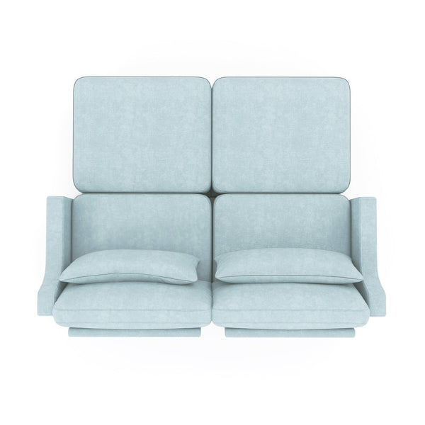 English Elm Two Seater Chenille Sofa with Ottoman Ergonomic Tufted Loveseat for Modern Living Rooms W714S01205