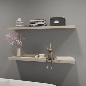 English Elm Taupe Floating Shelf 47.3" x 9.8" Minimalist Wall Shelf | Elegant Neutral Finish, Easy Assembly, Versatile Decor B062P252157