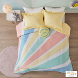 Urban Habitat Kids Rory Modern/Contemporary Rainbow Sunburst Reversible Cotton Comforter Set UHK10-0163 Yellow