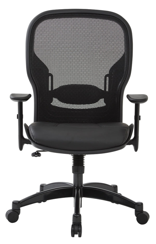 OSP Home Furnishings Breathable Mesh Manager Chair with Lumbar Support for Executive and Home Office Use 2400E