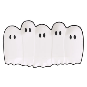 Lenox Ghost Cluster Porcelain Hors Oeuvres Tray Festive Halloween Serving Platter 899023