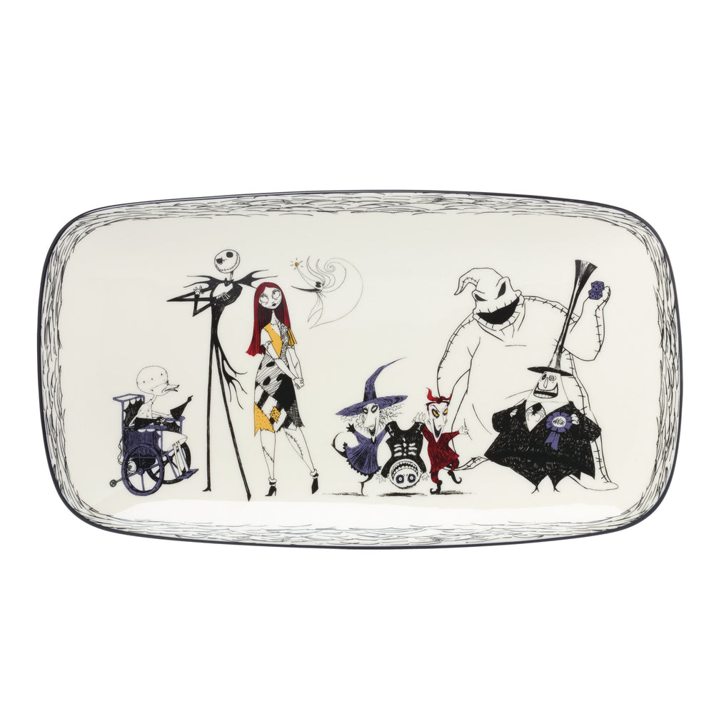 Lenox Nightmare Before Christmas Porcelain Serving Tray with Jack Skellington Gothic Art 899028