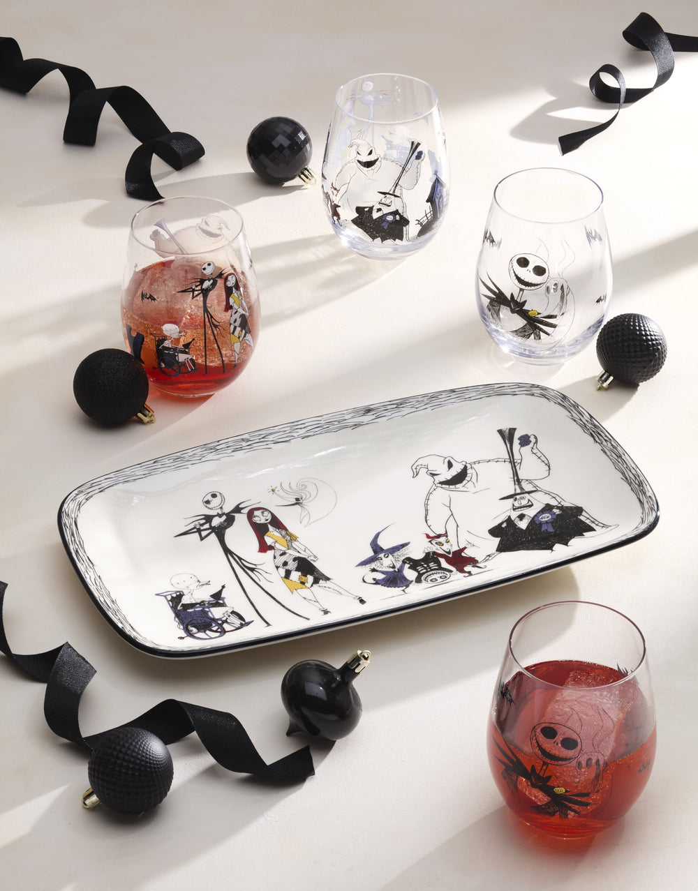 Lenox Nightmare Before Christmas Porcelain Serving Tray with Jack Skellington Gothic Art 899028