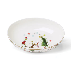 Lenox Merry Grinchmas Porcelain Oval Bowl with Licensed Holiday Grinch Art for Festive Tables 899031