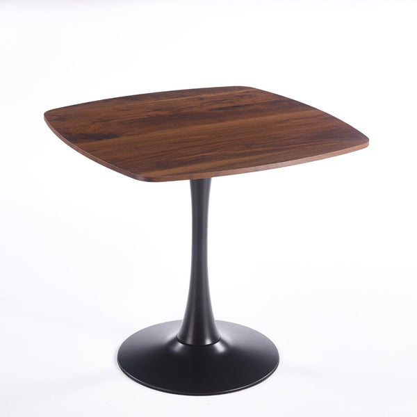 English Elm 1+4,5pieces Mid-century Dining Set Mdf Top Metal Base Seats Six Open Floor Space W3766S00003