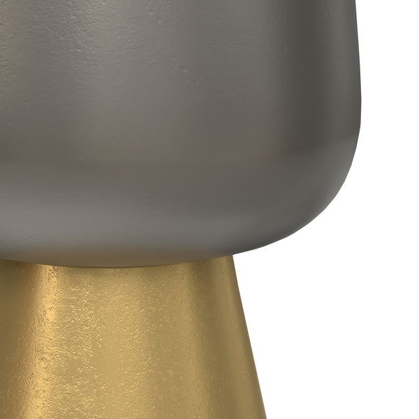 English Elm Anthony Cast Aluminum Side Table - Handcrafted Tulip Shape End Table in Antique Bronze & Brass Finish B136P239045