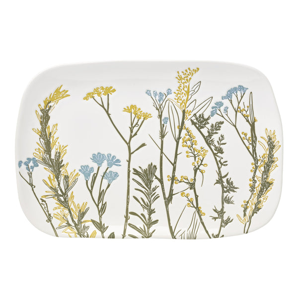 Lenox Wildflowers Stoneware Serving Tray Hand Painted Blooms for Elegant Garden Entertaining 899498