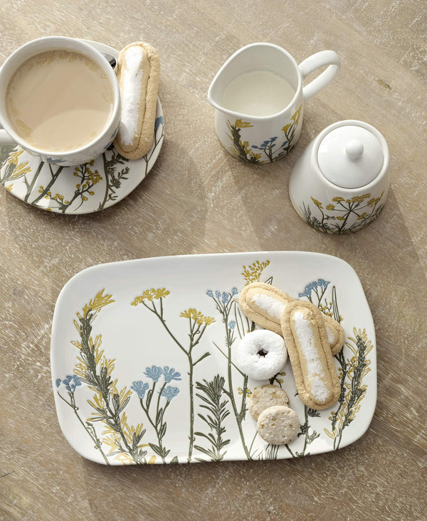 Lenox Wildflowers Stoneware Serving Tray Hand Painted Blooms for Elegant Garden Entertaining 899498