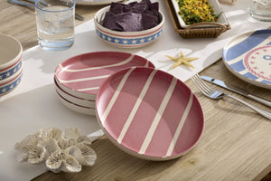 Lenox 24 Seven Bamboo Melamine Coastal Dinnerware Set for Four Shatter Resistant Outdoor Use Aweigh We Go 899501