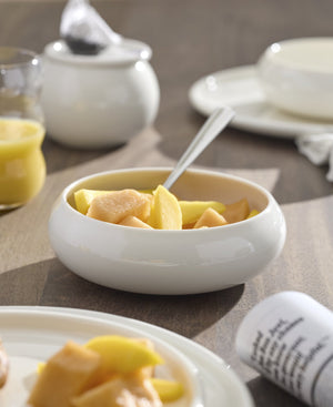 Lenox Quirk 12 Piece White Porcelain Dinnerware Set with Sculptural Modern Forms 899528