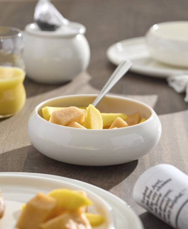 Lenox Quirk 12 Piece White Porcelain Dinnerware Set with Sculptural Modern Forms 899528