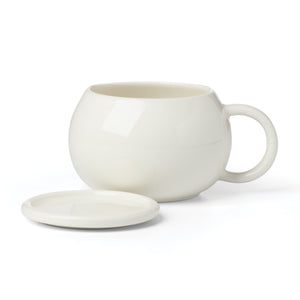 Lenox Quirk Sculptural White Porcelain Mugs with Coasters Set of 4 Dishwasher Safe 899530