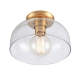 Brewer 10'' Wide 1-Light Semi Flush Mount - Brushed Gold 89954/1 Elk Lighting