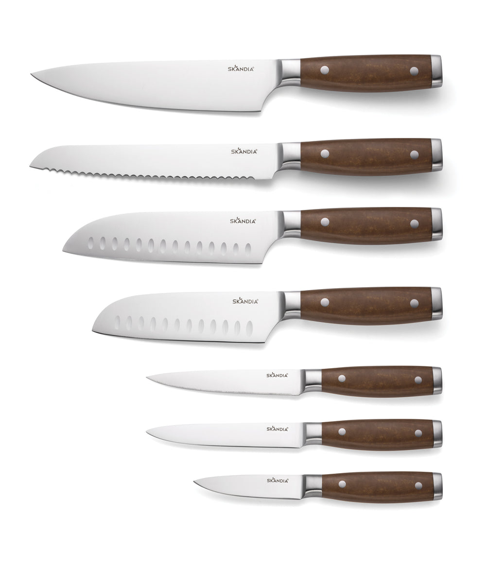 Lenox Woodlyn Acacia Block Knife Set Stainless Steel Blades with Composite Handles 899591