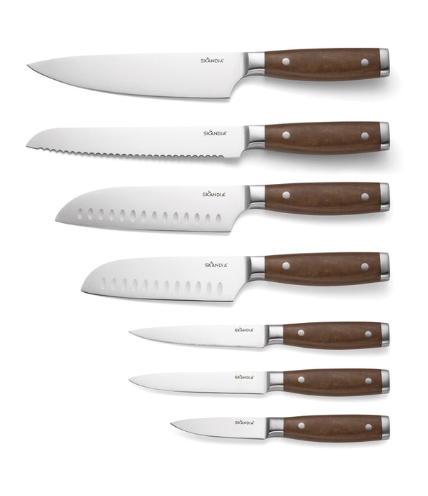 Lenox Woodlyn Acacia Block Knife Set Stainless Steel Blades with Composite Handles 899591